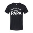 thumbnail image 2 of Wild Bobby My Favorite People Call Me PAPA Father's Day Men Premium Tri Blend Tee, True Black, X-Large, 2 of 5