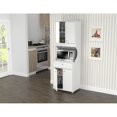 thumbnail image 4 of Inval GALLEY 4 Door Pantry with Microwave Storage in White Engineered Wood, 4 of 8