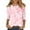 Pink, variant on Leidass Women's Floral Print Casual Blouse Soft Pink 3/4 Sleeve Tops Comfortable Loose Fit Spring Summer Shirt Black L