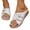 White, variant on Women's Casual Wedge Flat Sandals with Arch Support 2026 New Comfortable Slip On Double Buckle Strap Open Toe Summer Fashion Beach Walking Shoes Black 10 Wide