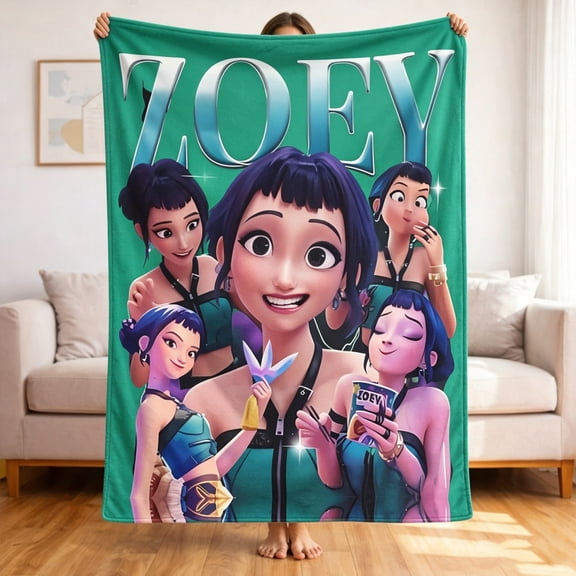 Premium Custom Flannel Blanket Personalized Soft Cozy Throw Blanket All Season Washable For Sofa Couch Bed Gift Home Décor - Kpop Fantasy Warrior 12 50x60