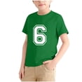 thumbnail image 2 of SGFCWSX Girls Short Sleeve T-Shirt, Kids Graphic Summer Breathable Top, Casual Everyday Tees Green Size 9-10 Years, 2 of 6