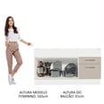 thumbnail image 4 of Mueble de Cocina Para Tarja 150 cm Blanco/Crema Agata Madesa, 4 of 5