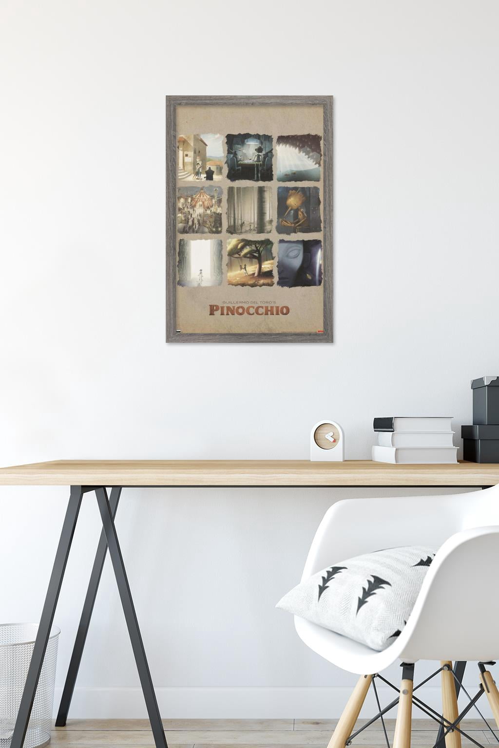 Netflix Guillermo Del Toro's Pinocchio - Grid Wall Poster, 14.725" x 22.375" Framed