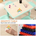 thumbnail image 3 of QinaQin Juego infantil de mesa y 4 sillas de 80 x 60 cm, ideal para aprendizaje, juegos, manualidades y actividades en casa o salón de clases, 3 of 8