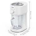 thumbnail image 6 of Reemix Electric Shaved Ice Machine, Adjustable Snow Cone Maker with Large Ice Bin, Portable Ice Crusher for Homemade Frozen Desserts and Party Drinks, White, 6 of 8