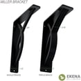 thumbnail image 2 of Ekena Millwork 1 1/2"W x 10"D x 12"H Miller Wrought Iron Bracket, (Single center brace) (6-Pack), 2 of 6