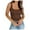 Brown, variant on Ladies' able And Women's Clothing Solid Color Slim Fit Small Vest Tank Top Suspender Basic Sleeveless Tank Tops