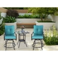 thumbnail image 5 of Kozyard Isabella High Swivel Bar Stools/Chair Set for Home Patio, Back Yard, Cafes, Bistro, Restaurants and Chic Bars (Aqua), 5 of 5