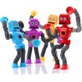 thumbnail image 1 of Nutty Toys Sensory Robot Toys 4pk - Top Pop Tubes Fidget Toy 2023 para TDAH Autismo Edades 3 4 5 6 7 8 9 10, La mejor idea de regalo de juguete de viaje para niños, Rellenos de calcetines navideños ú, 1 of 1