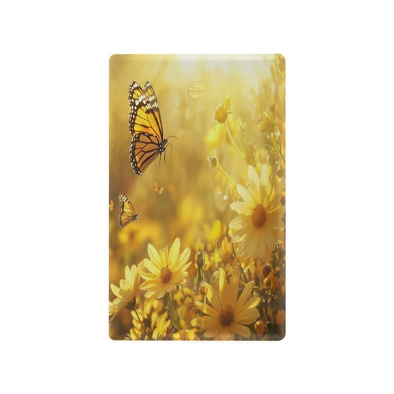 Yellow Flowers and Butterfly Light Switch Cover Switch Plate Outlet Cover Plug Cover for Electrical Outlet