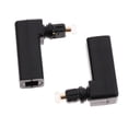 thumbnail image 2 of 2Piezas ángulo Adaptador óptico 3 vías de Fibra (SPDIF / ) de sonido Digital Salida de sonido Analógica L / R CUTICAT Adaptador óptico, 2 of 8