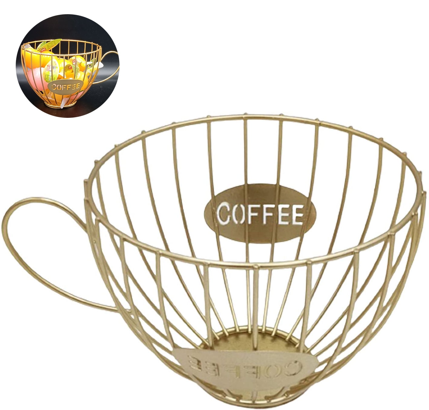 2x Coffee Capsule Storage Basket,Espresso Coffee Pod Organizer Holder Save Space 