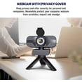 thumbnail image 2 of 1080P Full Hd Webcam , Usb Web Camera With Tripod, Pc Webcam For Desktop And Laptop Computer, Web Camera For Video, Study, Video Conferencing, Recording, Games, Online Lessons, 2 of 5