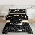 thumbnail image 2 of Homewish Rugby Sports Game Queen Comforter Set,Football Gamer Bedding Sets,Yellow Black Bedding Comforter Set For Boys Teens,Luxury Bedroom Decor Reversible,3pcs, 2 of 8