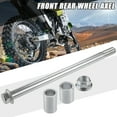 thumbnail image 2 of 1 Set Front Rear Axle with Bushing and Screw Bolt M14 225mm Dirt Bike Scooter ATV Wheel Axle Silver Tone, 2 of 6