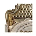 thumbnail image 2 of Benzara Solid Wood California King Size Bed with Claw Poster Legs in Gold, 2 of 5