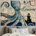thumbnail image 2 of BCIIG Octopus Lighthouse Beach Harbor Tapestry Wall Hanging Unique Style for Home Wall Decor Art Living Room Bedroom Dorm 40x30inch, 2 of 6