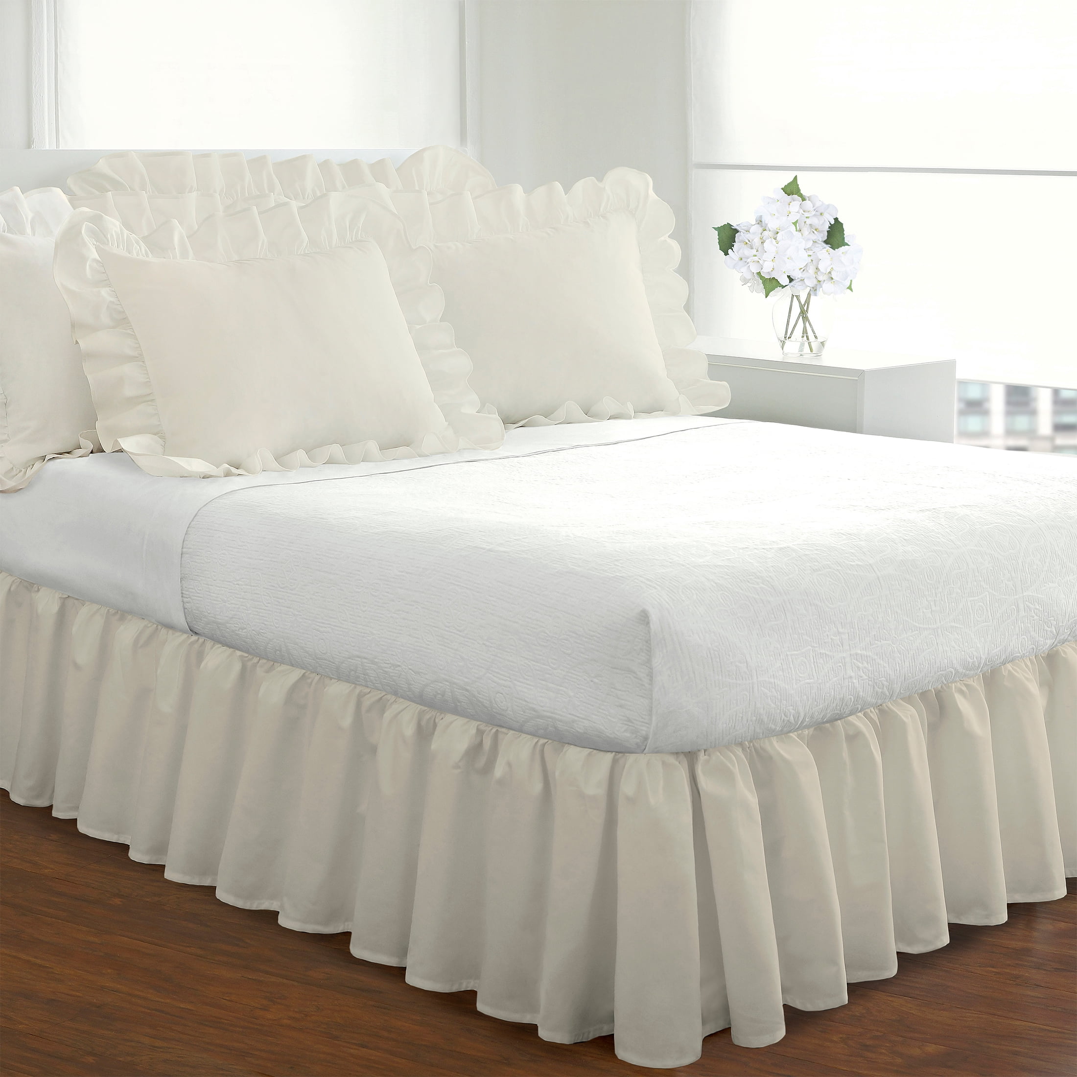 Ruffled Poplin Collection with Bed Skirts and Shams, sold separately