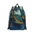 thumbnail image 3 of Naloa Canvas Backpack for Men Women Surfing Turtle Print Rucksack Casual Travel Daypack Large and Small Durable College Tote Satchel Bookbag for Teens, 3 of 5