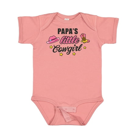 

Inktastic Papas Little Cowgirl with Cowgirl Hat and Boots Gift Baby Girl Bodysuit