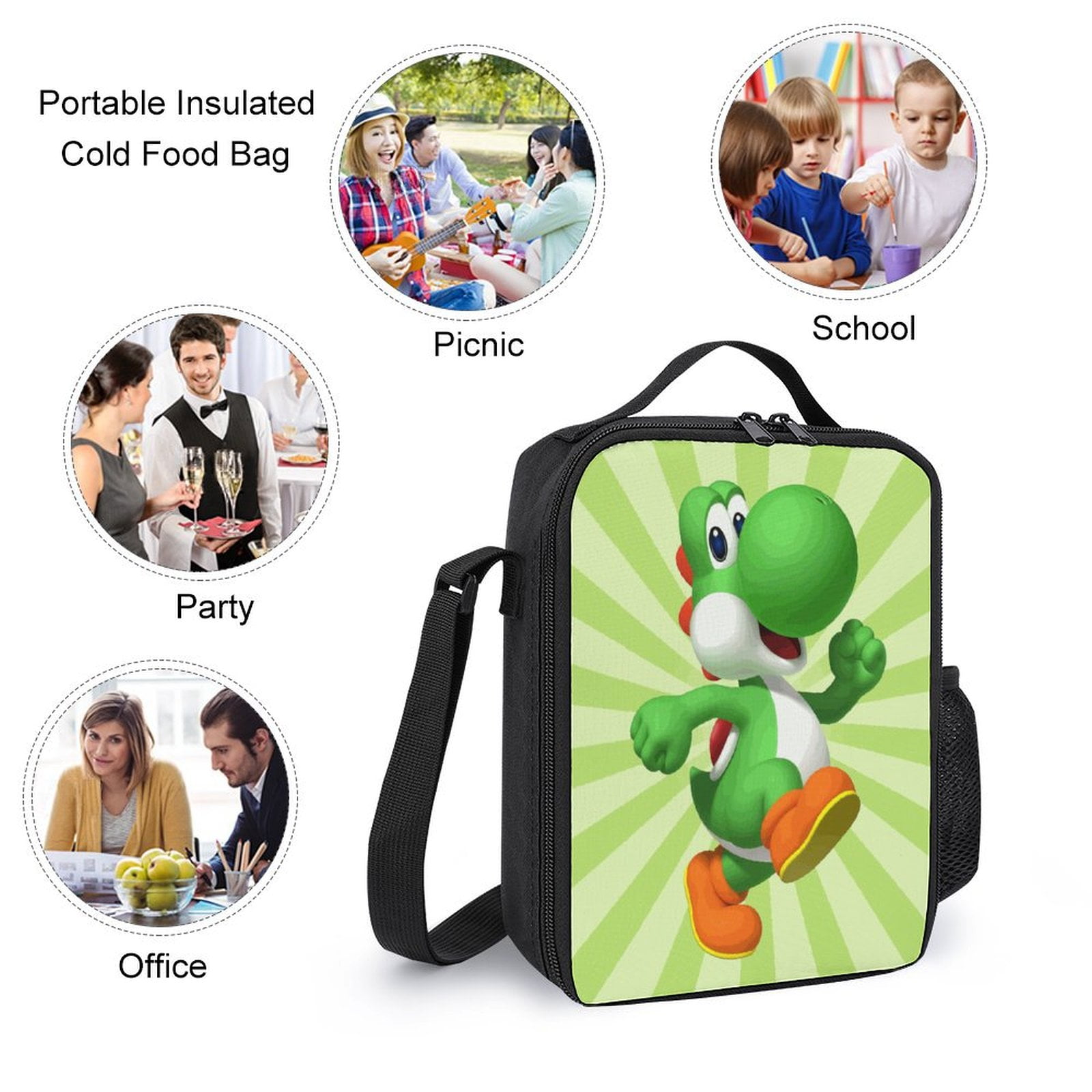 Super Mario Yoshi 3 Piece Set School Bag Set Daypack Backpack Tote