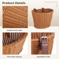 thumbnail image 4 of Kids Bicycle Handlebar Basket, Bicycle Hanging Basket with Adjustable PU Belts, Weatherproof Hand-Woven Rattan Storage Basket, Kids Bicycle Accessories, 4 of 6