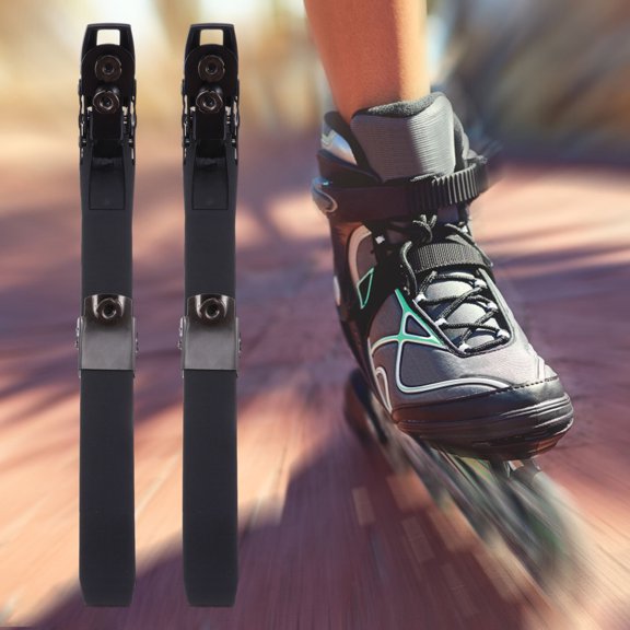 FOMIYES 2-Pack Adjustable Black Skating Shoe Straps Replacement Buckles for Roller Skates Accessories