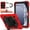 red+black, variant on for Samsung Galaxy Tab A9 8.7" 2023 Case, Military Grade Heavy Duty Silicone Protection Cover with Pencil Holder   360 Rotating Stand   Wrist Handle Rugged Cover, Black Orange