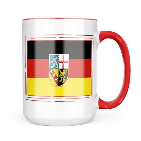 

Neonblond Saarland Flag region: Germany Mug gift for Coffee Tea lovers
