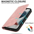 thumbnail image 2 of Feishell Wallet Case for iPhone 13 Pro,Built-in Magnet Compatible with Magsafe Charger,Premium PU Leather Magnetic Closure Flip Holder RFID Blocking Card Slots Anti-falling Phone Cover,Pink, 2 of 12