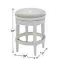 thumbnail image 6 of New Ridge Home Goods Chapman 26" Backless Counter Height Swivel Stool in White, 6 of 6