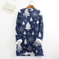 thumbnail image 4 of IROINNID Christmas Pullover for Women Oversize Loose Fit Thermal Tops Winter Plush Wool Warm Thicken Holiday Print Pullover,Navy, 4 of 4