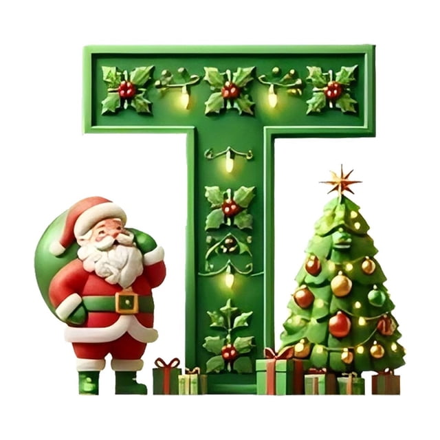 Adornos navideños colgantes con 26 letras para árbol de Navidad, adornos navideños personalizados para hacer tú mismo, decoración navideña, decoración colgante para árbol de Navidad.