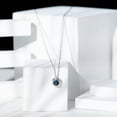 thumbnail image 3 of Rosec Jewels Black Opal Solitaire Pendant Necklace for Women (0.8 Ct, AAA Grade) - October Birthstone Necklace - Ready to Gift, 10K White Gold, 3 of 9