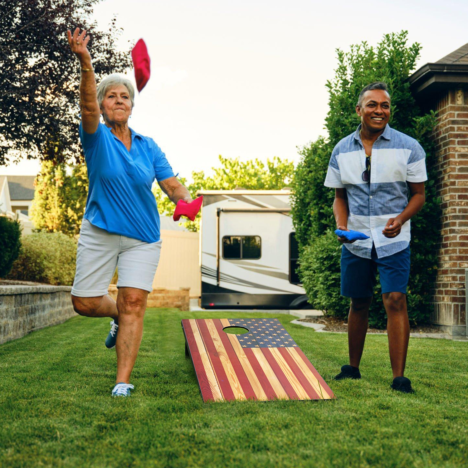 Cometoss Cornhole Game Set With Bean Bags photo 7