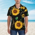 thumbnail image 2 of Balery Sunflowers3 Camisas hawaianas de manga corta para hombre, camisas playeras de corte holgado, camisas de vacaciones con botones,3X-Large, 2 of 7