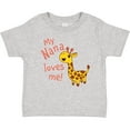 thumbnail image 3 of Inktastic My Nana Loves Me Cute Giraffe Boys or Girls Baby T-Shirt, 3 of 5