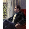 thumbnail image 2 of Caillebotte, Gustave 12x14 Gold Ornate Wood Framed with Double Matting Museum Art Print Titled - Portrait of a Man, 2 of 4