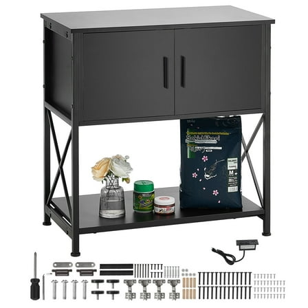 KFFKFF 29-gallon Aquarium Stand Steel Plate Powered Embedded MDF Fish Tank Stand