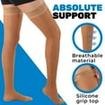thumbnail image 6 of Made in USA - Womens Sheer Compression Stockings 20-30mmHg - Beige, Medium, 6 of 11