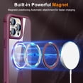 thumbnail image 3 of Case for iPhone 12/12 Pro with 360°Rotatable Magnetic Ring Stand Compatible with MagSafe Lightweight and Translucent Matte Back Shockproof Protective Case Men Women Wine, 3 of 14