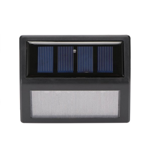 2 piezas de luz solar para escalones, luz solar para terraza, luz de pared para exteriores, luz solar para escaleras, luz solar para exteriores