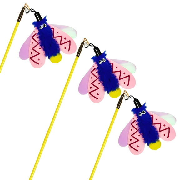 BESTSKY 3Pcs Interactive Cat Toy,Bright and Playful Colors Interactive Cat Toys,Fun Toy Design Kitten Toys,Style1