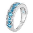 thumbnail image 2 of 10k White Gold Swiss Blue Topaz & 1/5 Carat T.W. Diamond Ring, 2 of 3