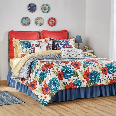 The Pioneer Woman Dazzling Dahlias Comforter Walmart Com