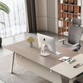 thumbnail image 4 of Computer Vanity Office Desk Reception Meeting Executive Storage Office Desk Writing Gaming Table Ordinateur Modern Furniture My Lux Decor Round, 4 of 8