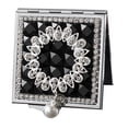 thumbnail image 1 of icolorfuled 1PC Small Square Metal Mirror Pearl Pendant Makeup Mirror Double-sided Mirror, 1 of 6