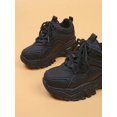 thumbnail image 3 of Low-cut Women's Shoes With Height-increasing Heels For Petite Ladies, Black Slip-resistant Waterproof Sporty Wedges For Spring And Autumn, 3 of 4