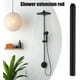 thumbnail image 2 of Shower Head Extension, 11.81 Inch Stainless Steel AntiLeak Pipe, Easy to Install, Black, 2 of 5